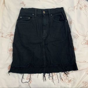 Aritzia Black Denim Skirt